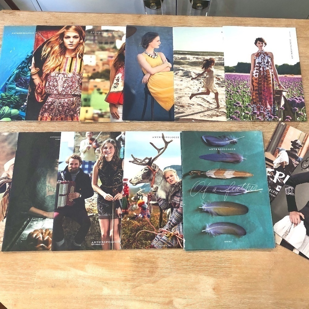 ANTHROPOLOGIE + Free People Archival Lot of 14 Catalogues, 2014